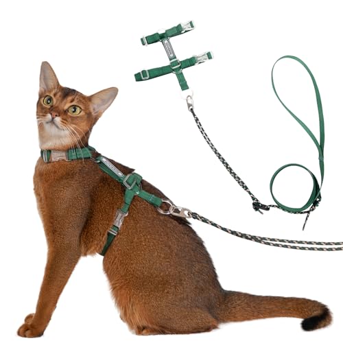 Cat Harness and Leash Set (Green)
