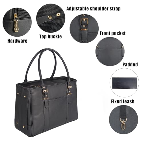 Fashion Pet Carrier Dog Purse Cat Bag Soft (Black)