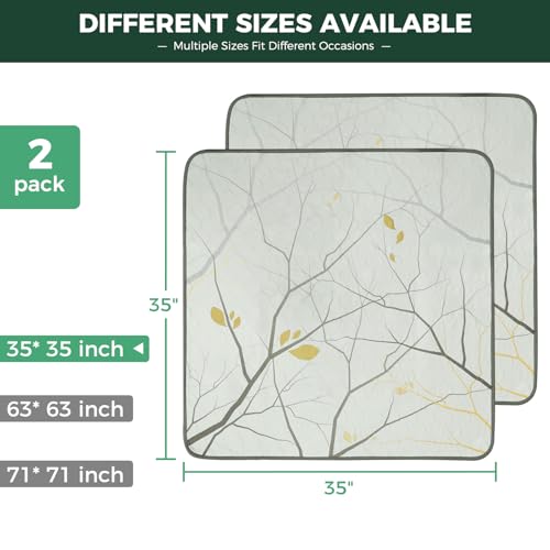 Washable Pee Pads for Dogs (Branch / 35" Square (2 Packs))