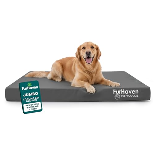 Water Resistant Orthopedic Dog Bed for Large Dogs (Jumbo / Stone Gray)