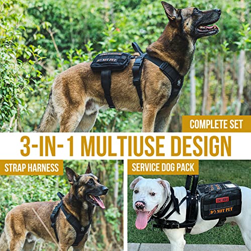 Service Dog Vest Harness (M / Black)