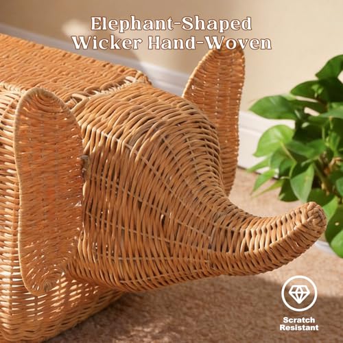 Elephant Rattan Cat Bed (Elephant)