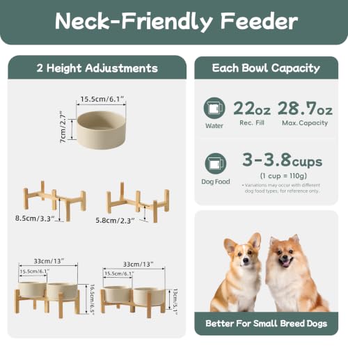 Dog Bowls Elevated (Matte Khaki)