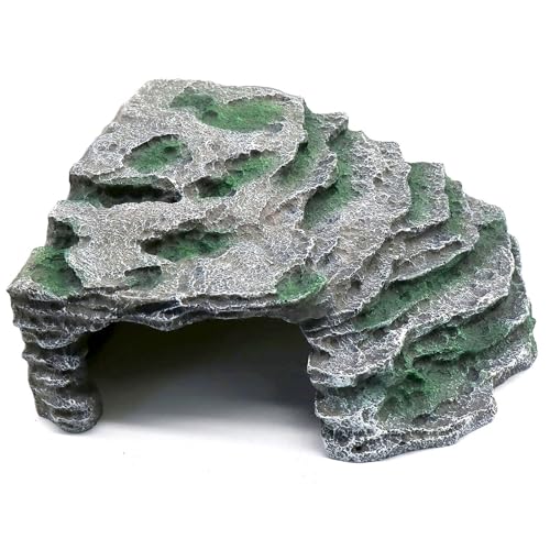 Large Reptile Hide Shale Scape Step Ledge (Large-B-11.8 * 9.8 * 5.3)