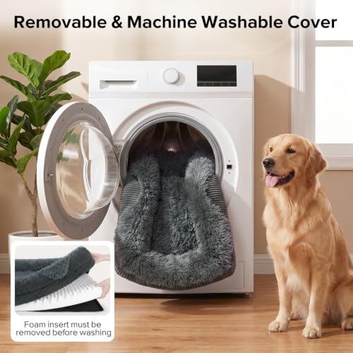 Orthopedic Dog Bed Extra Large Sized Dog (Grey / 48"L x 35"W x 7.5"T)