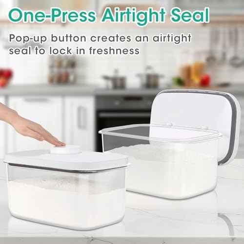 Large Bread Box with Easy (White/Clear / 6.5 Qt-Pop)