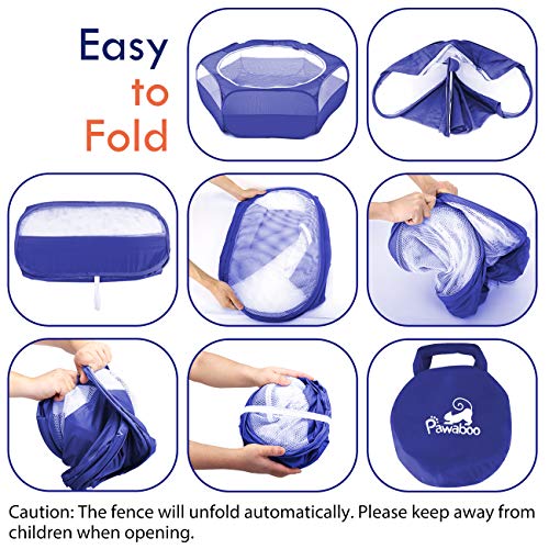 Small Animal Playpen with Zippered Cover (H-Indigo)