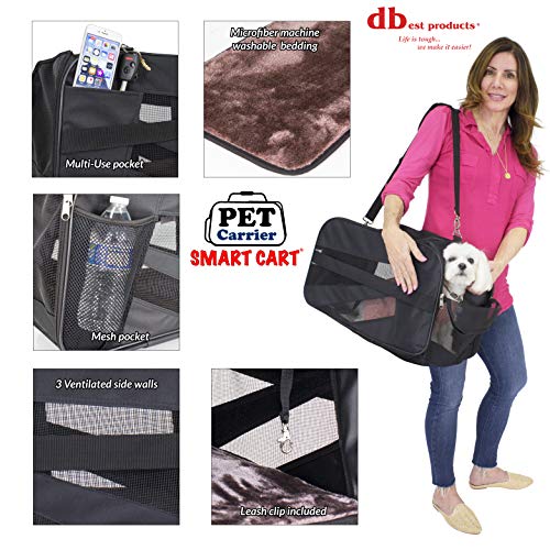 Pet Smart Cart Carrier (Carrier Only / 21.0"L x 12.0"W x 16.0"H / Black)