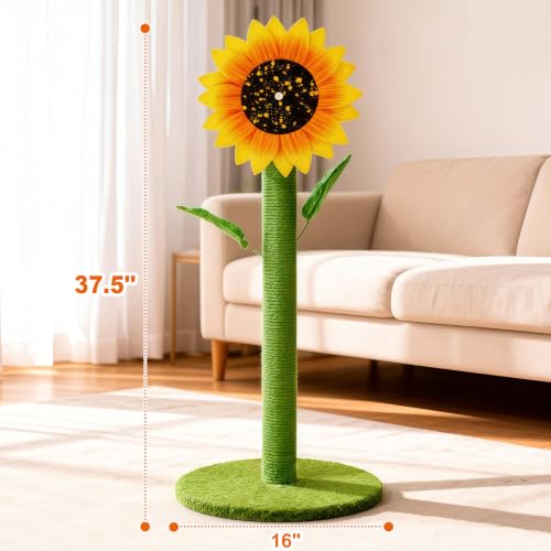 Sunflower Interactive Cat Toys for Indoor Cats (Green / Medium)