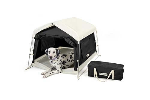 Tent House for Pets up to 100lb (Black / Large, 39.4''L x 31.5''W x 26.4''H)