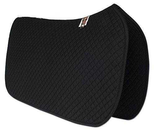 All Purpose Diamond Quilted Western Saddle Pad for Injury Prevention (Black)