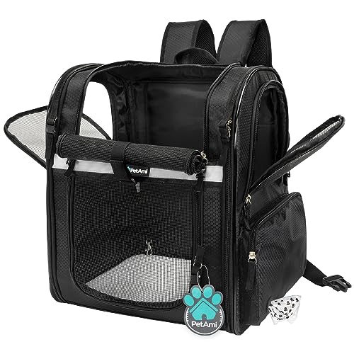 Dog Backpack Carrier for Cats (Black)