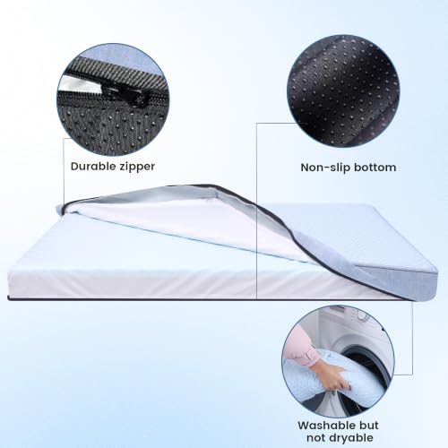 Cooling Dog Bed for Large Dogs (Blue / Large: 35" x 22" x 3")