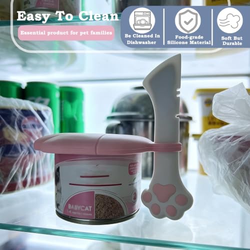 3 Pcs Cat Food Can Lids & One Opener (Cat Paw / Multi-colored)