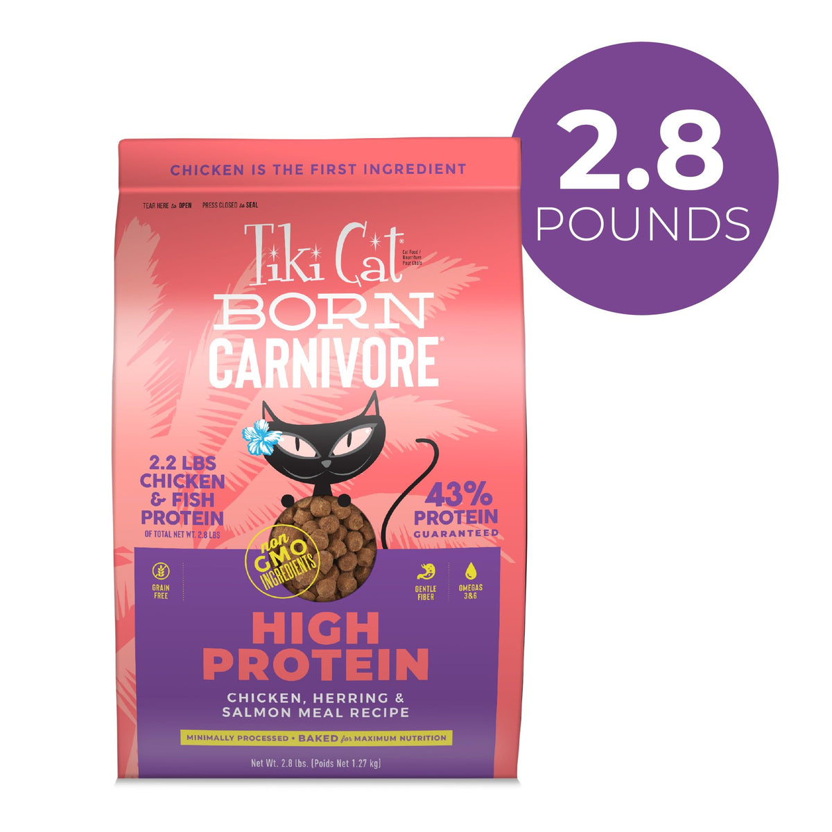 Tiki Cat Born Carnivore Dry Cat Food (44.8 Ounce (Pack of 1))