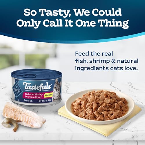 Tastefuls Fish & Shrimp Flaked Wet Cat Food (3 Ounce (Pack of 24))