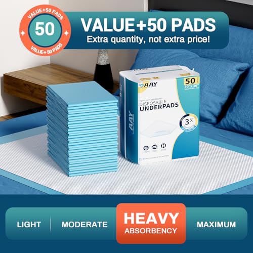 Bed Pads Disposable 30" x 36" 50 Count (30"X36"-50)
