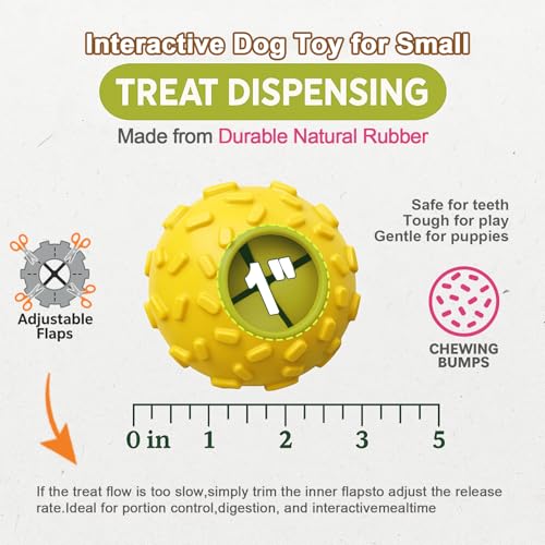 Interactive Dog Chew Toy for Small (Yellow)
