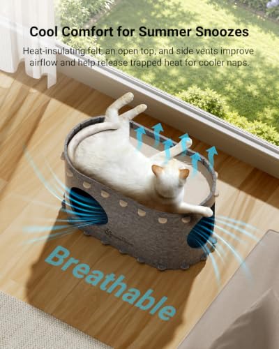 Cat House for Indoor Cats (Light Gray / Single)