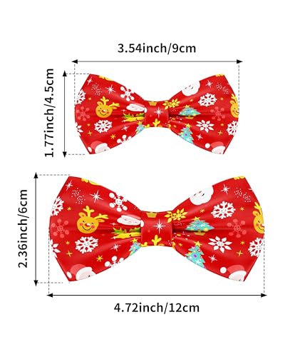 10 Pack Dog Bowties Christmas for Large Dogs Sliding on Collar (M/L)