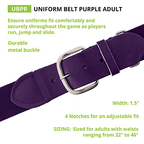 Baseball Softball Uniform Belt (Adult (22-46 Inches) / Purple)