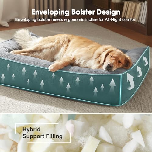 Orthopedic Dog Bed Large Sized Dog (Light Grey / 38"L x 28"W x 8.5"Th)