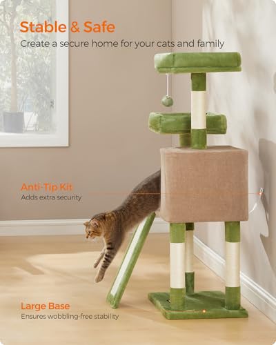 Cat Tree 45.3 (Grass Green + Camel Brown)