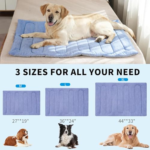 Dog Cooling Mat (Ocean Blue / 36" x 24" - Large-Crate)