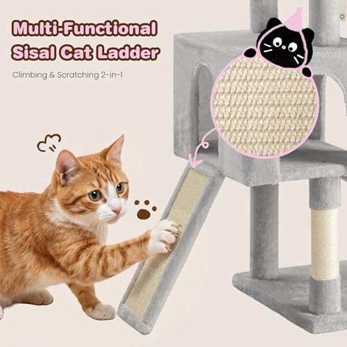82 inch Cat Tree Tower (Grey)