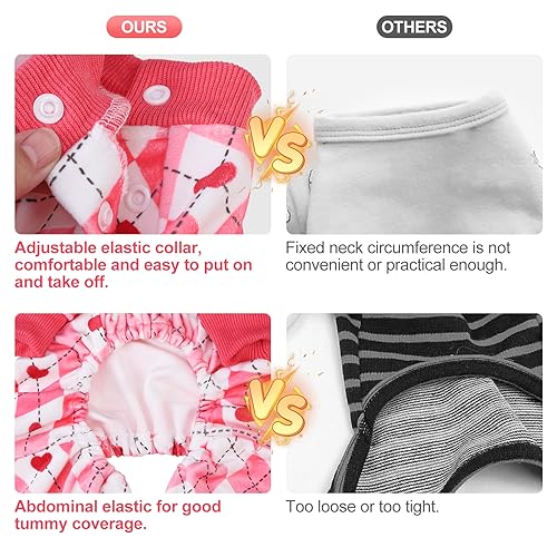Dog Pajamas for Large Dogs (Pink(Pack of 1) / XXL (Back: 20",Chest: 26", Neck: 16"))