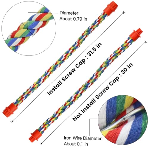 Bird Rope Perches Cage Climbing Accessories
