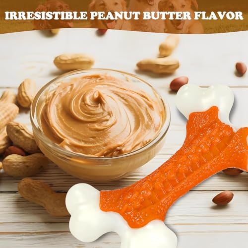 10 Pack Dog Chew Toys (10PC-Peanut Butter-Orange)