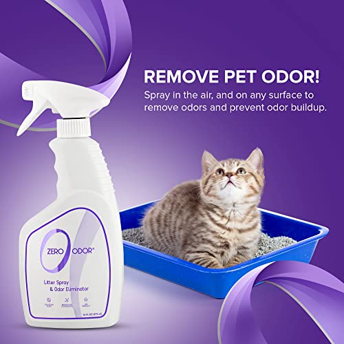 Litter Box Odor Eliminator Spray (16 Fl Oz (Pack of 1))