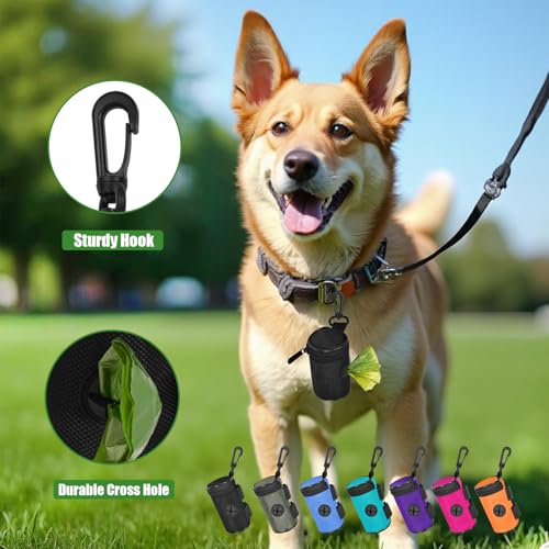 Dog Poop Bag Dispenser Holder Soft Waste Bags Roll Holders (1 Count (Pack of 1) / Purple)