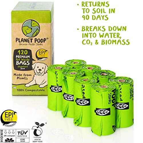 Home Compostable Dog Poop Bags (120 Count (Pack of 1))