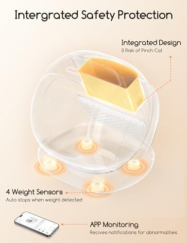 Self Cleaning Cat Litter Box (Yellow)