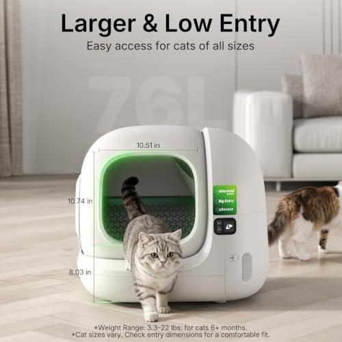 Purobot Max 3 Automatic Litter Box Large Opening Odor Control Safety