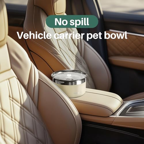 Dog Water Bowl Stainless Steel Dog Bowl (White / Small (2L))