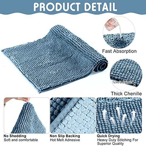 4 Pcs Guinea Pig Cage Liner (Blue / 16 x 24 Inch / Low Pile Chenille)