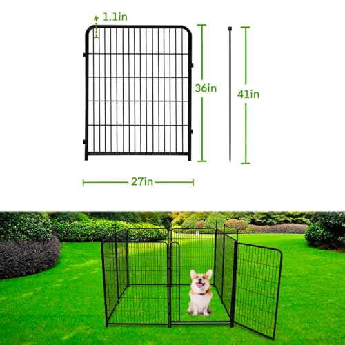Garden Fence 36 Inch 14 Panels Without Gate (36''(H)-14panels-31ft(L) no gate)