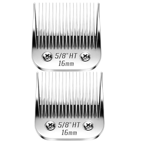 Wide Blade Dog Grooming Blades for Andis (Silver/Size 5/8-2pack)