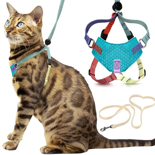 Houdini™ Escape Proof Cat Harness and Leash (Multicolor / XL)
