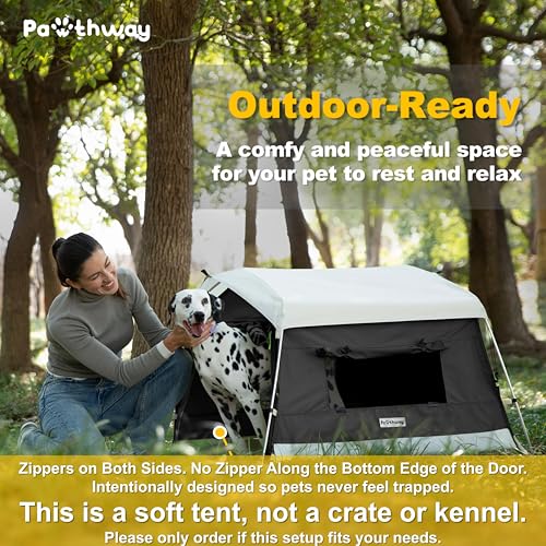 Tent House for Pets up to 100lb (Black / Large, 39.4''L x 31.5''W x 26.4''H)