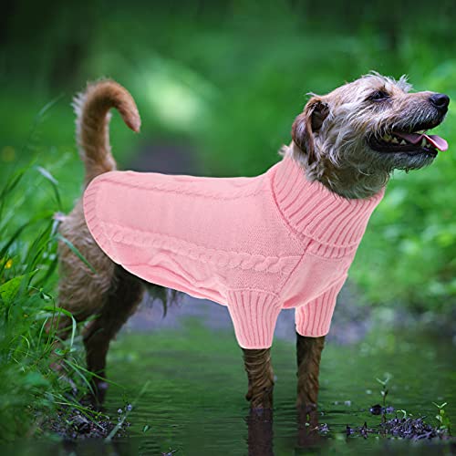 Small Dog Sweater for Small Dogs Girl (X-Small / Pink)