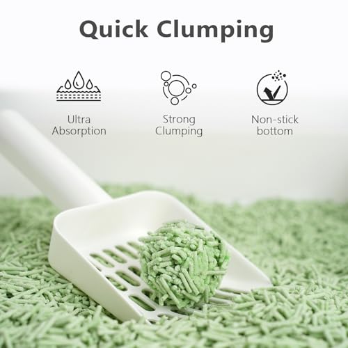 Low Dust Odor Control Flushable Tofu Cat Litter 24LB (6lb x 4bags / Green Tea)