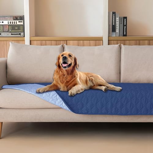 Waterproof Dog Blanket (30x90 Inch (Pack of 1) / Dark Navy/Light Navy)