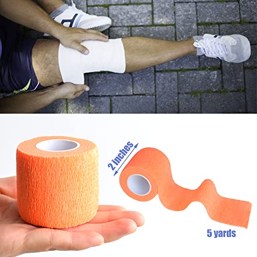 2 Inches Self Adhesive Bandage Wrap (2 Inch / Light Orange)