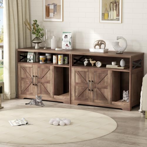 Cat Litter Box Enclosure (Retro Brown / 31"L x 17"W x 28.5"H)