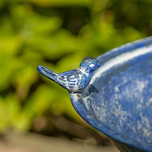 Pedestal Style Birdbath (Blue)