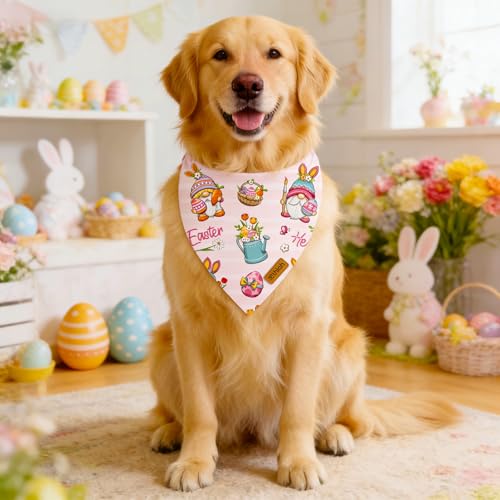 Easter Dog Bandana (Small / Easter-Green, Pink)